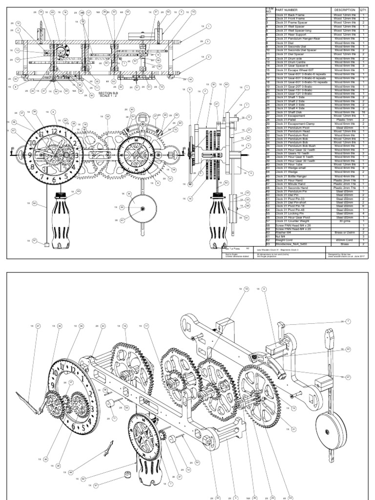 Wooden Clock 31 Assembly Guide | PDF | Clock | Pendulum