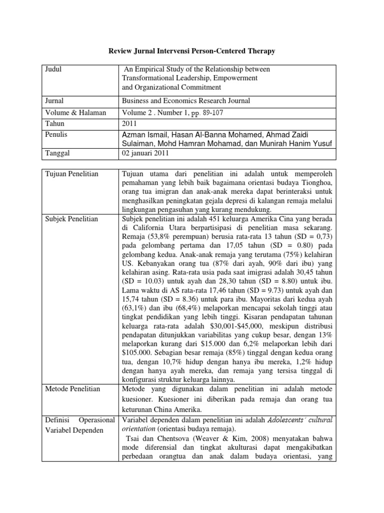 Contoh Review Jurnal Pdf