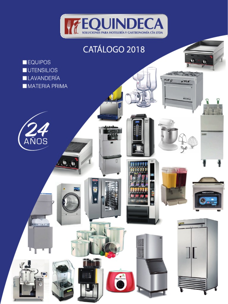 Catalogo Equindeca 2018, PDF, Cocinando