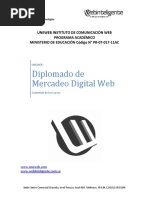 Diplomado de Mercadeo Digital Web