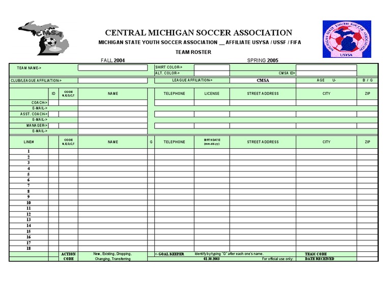 Central Michigan Soccer Team Roster | PDF