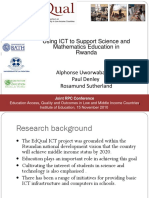 Using ICT To Support Science and Mathematics Education in Rwanda