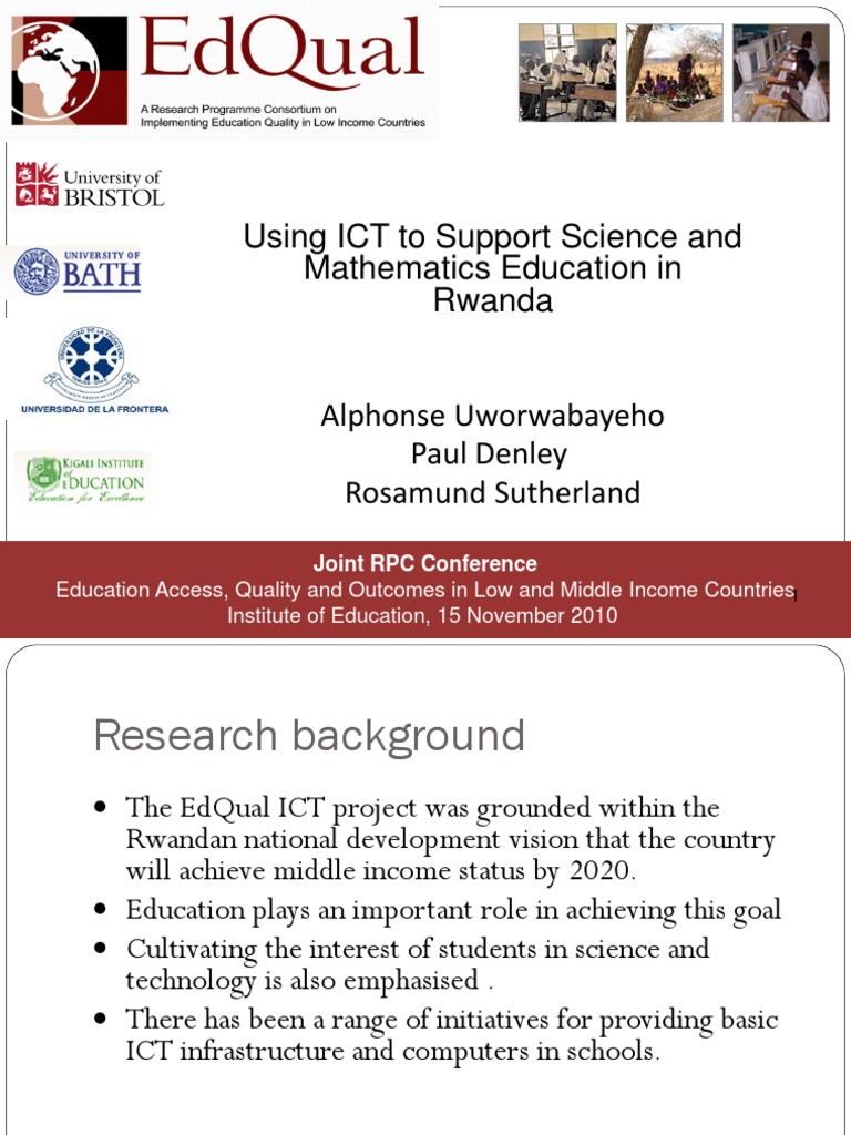 Using ICT To Support Science and Mathematics Education in Rwanda | PDF ...
