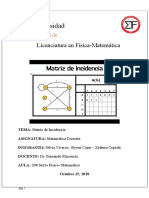 Matriz de Incidencia