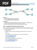 1.3.2.5 Packet Tracer - Investigating Directly Connected Routes Instructions