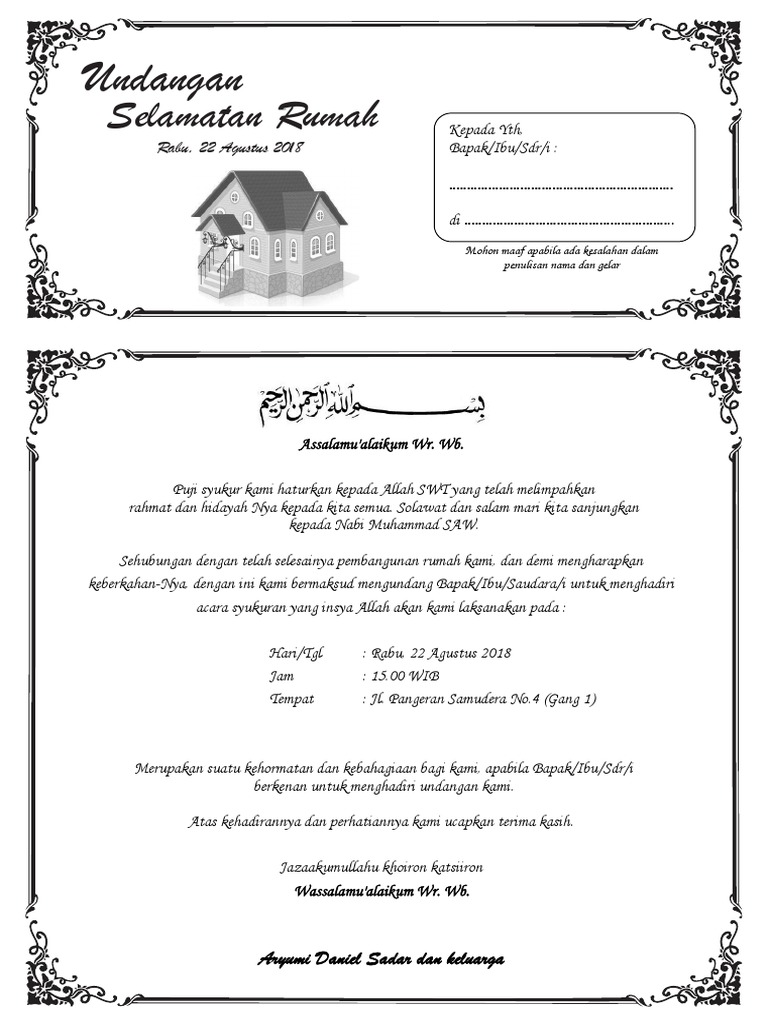 670+ Contoh Surat Undangan Syukuran Gedung Baru Terbaru