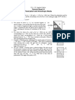 Tutorial Sheet-VI Polarization and Anisotropic Media: PYL 115: Applied Optics