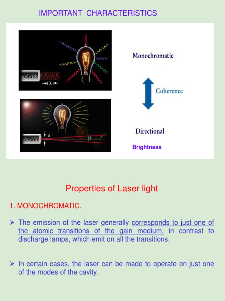 Properties of laser light deals