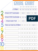 Daily Family Chore Chart Template PDF