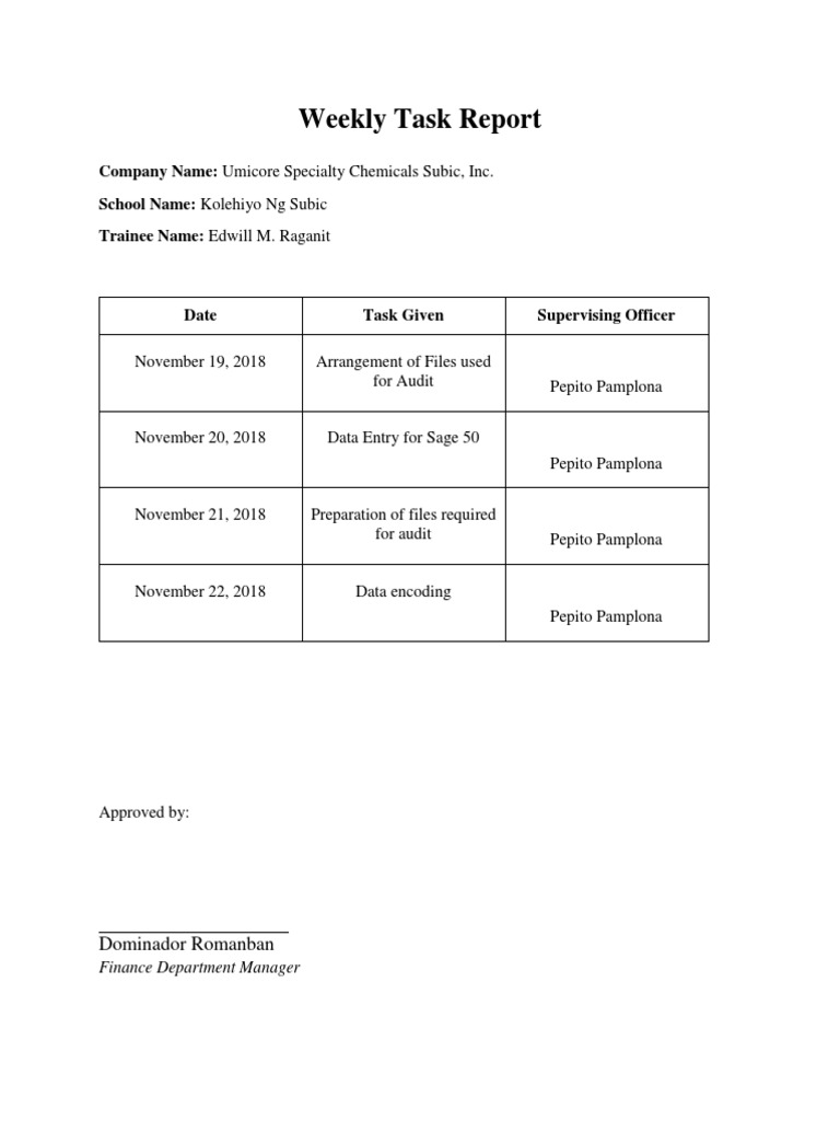 2nd Week Task Report | PDF