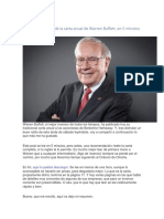 Lo Más Destacado de La Carta Anual de Warren Buffett, en 5 Minutos