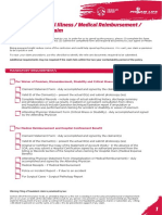 Disability Critical Illness Medical Reimbursement or Hospitalization Claim Form