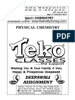 DROPPER PHYSICAL Diwali Assignment Physical Chemistry