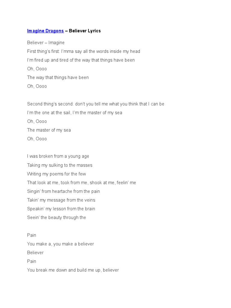 Imagine Dragons Pdf