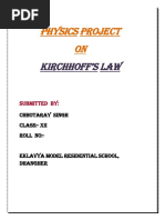 Physics Project On: Kirchhoff's Law