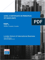 Level 2 Certificate in Principles of Sales
