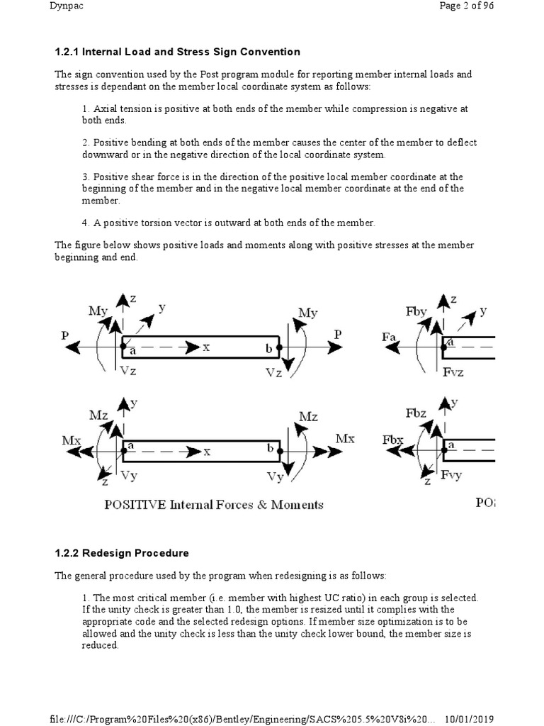 Internal Load Sign Convention Explained | PDF