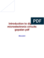 Introduction To Digital Microelectronic Circuits Gopalan PDF