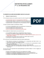 QUESTIONS - D - EXAMEN - Immunologie - Doc - Filename - UTF-8''QUESTIONS D - EXAMEN Immunologie