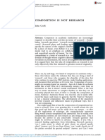 Composition Is Not Research PDF