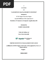 "Logistics Management System": Bachelor of Commerce (Computer Application) - III