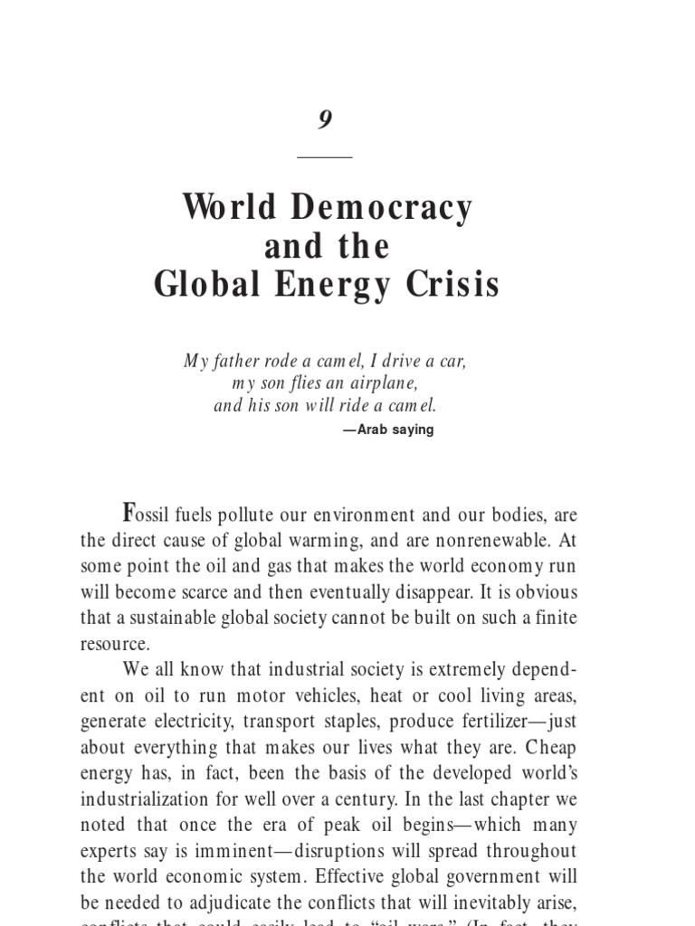 Global Energy Crisis and Renewable Solutions | PDF | Energy Development ...