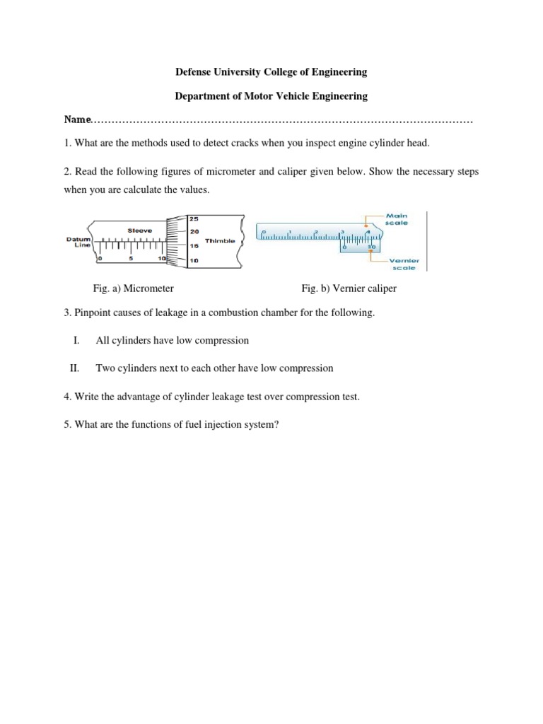 Engine Inspection and Testing Methods | PDF | Computers | Technology ...