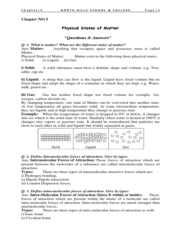 Understanding Physical States of Matter | PDF | Gases | Liquids