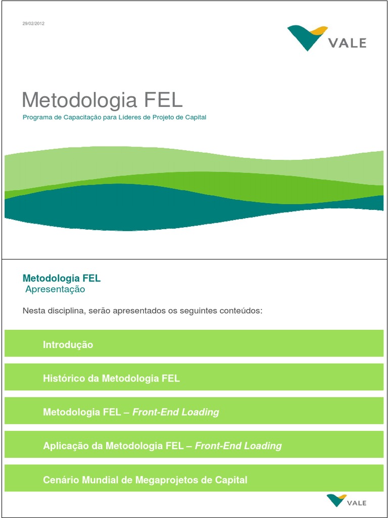 Apresentação Metodologia FEL PDF | PDF | Engenharia | Mineração