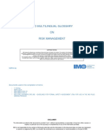 RISK MANAGEMENT - Imo Multilingual Glossary On Risk Management (Secretariat)