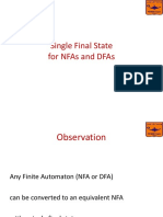 Single Final State For Nfas and Dfas