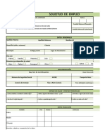 Formato Solicitud Empleo en Excel