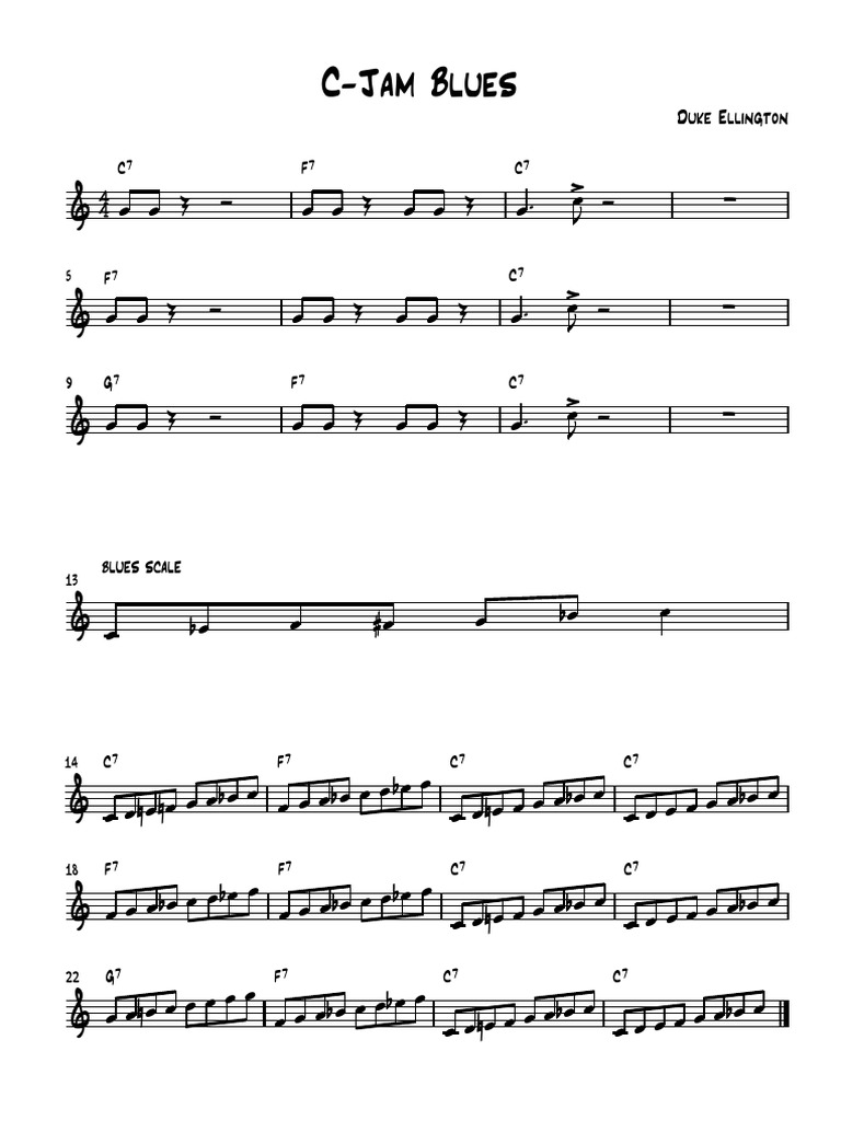 C jam blues trumpet online