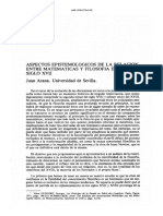 ARANA, Juan, Aspectos Epistemologico de La Relacion Entre Matematias y Filosofia en El XVII