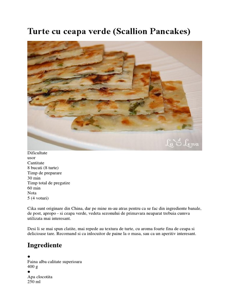 Turte Cu Ceapa Verde