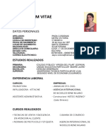 Curriculum Vitae Dayra Pinza