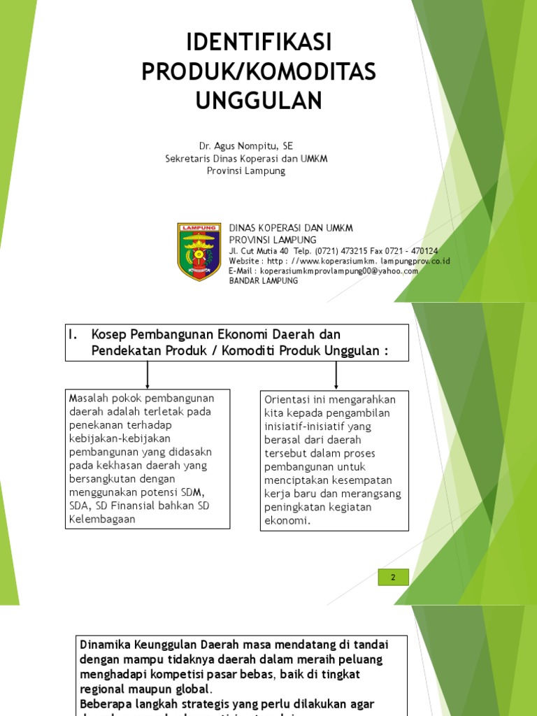 Identifikasi Produk Unggulan