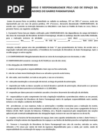 Termo de Compromisso Paranapungá