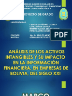 Análisis de Los Activos Intangibles y Su Impacto en La Información Financiera, en Empresas de Bolivia, Del Siglo Xxi