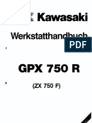 Natur gasformig lobby Kawasaki GPX 750 R ZX 750 F1 Service Manual WWW - Manualedereparatie.info |  PDF