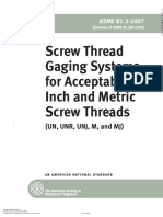Screw Thread Gaging Systems For Acceptability: Inch and Metric Screw Threads