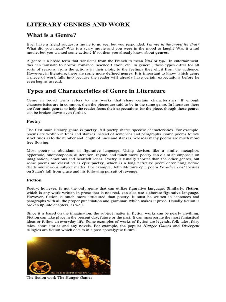 Understanding Literary Genres Explained | PDF | Poetry | Genre