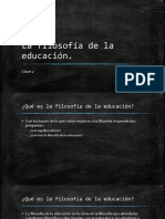 La Filosofía de La Educación