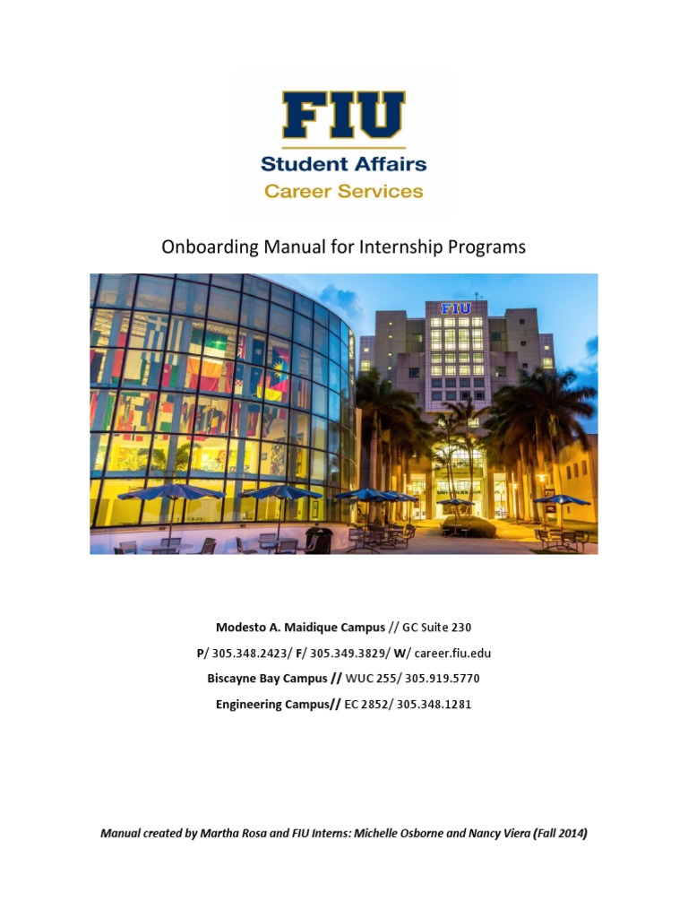 Internship Onboarding Manual | PDF | Mentorship | Employment