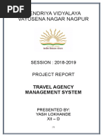 Kendriya Vidyalaya Vayusena Nagar Nagpur: Travel Agency Management System