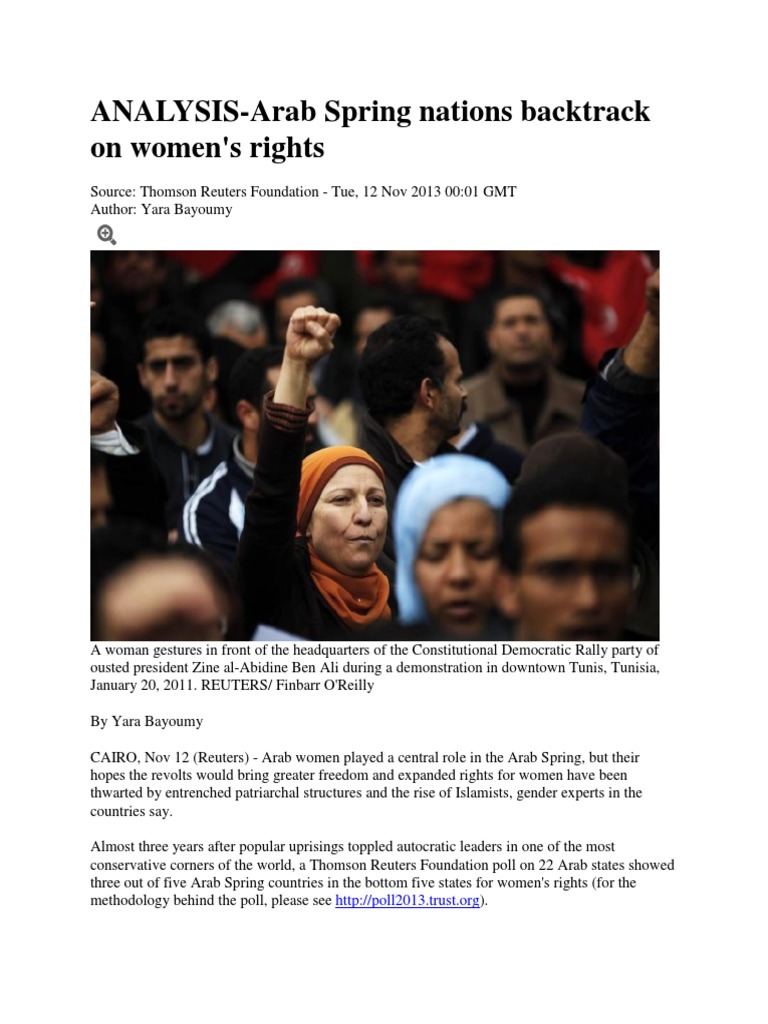 Arab Spring's Impact on Women's Rights | PDF | Arab Spring | Egypt