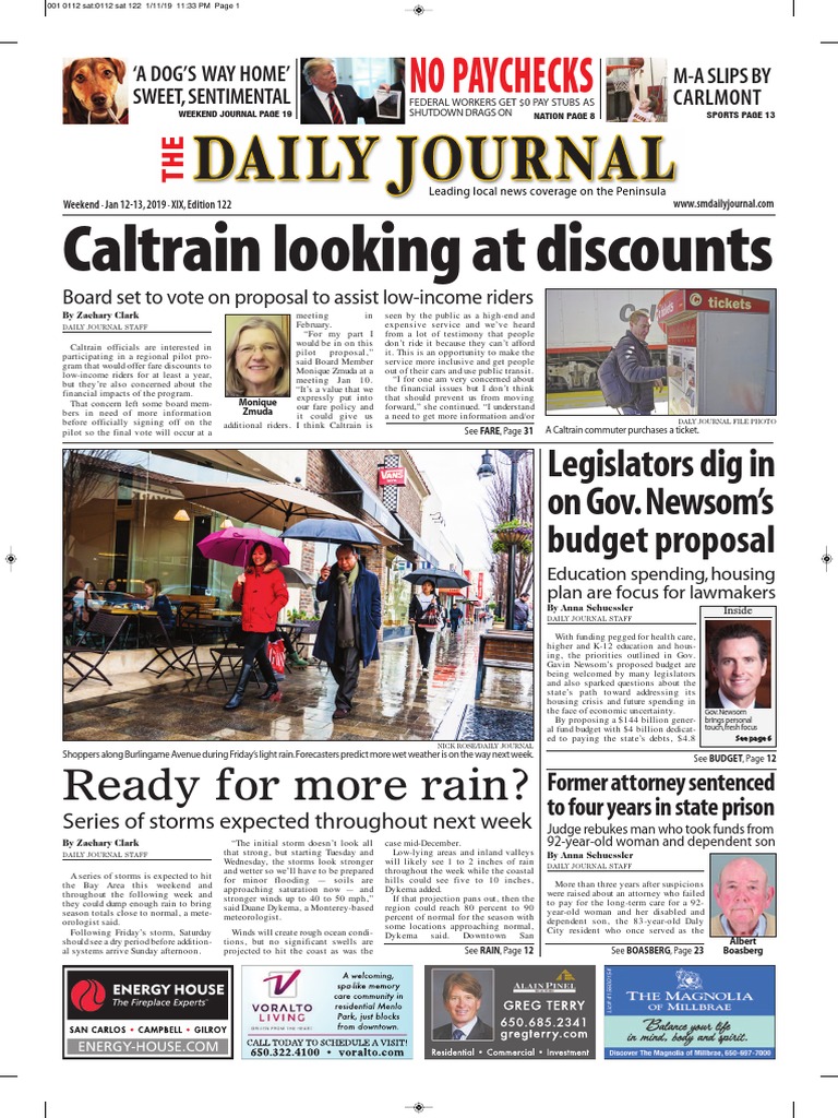 San Mateo Daily Journal 01-12-19 Edition | PDF | Scooby Doo | Wildfire