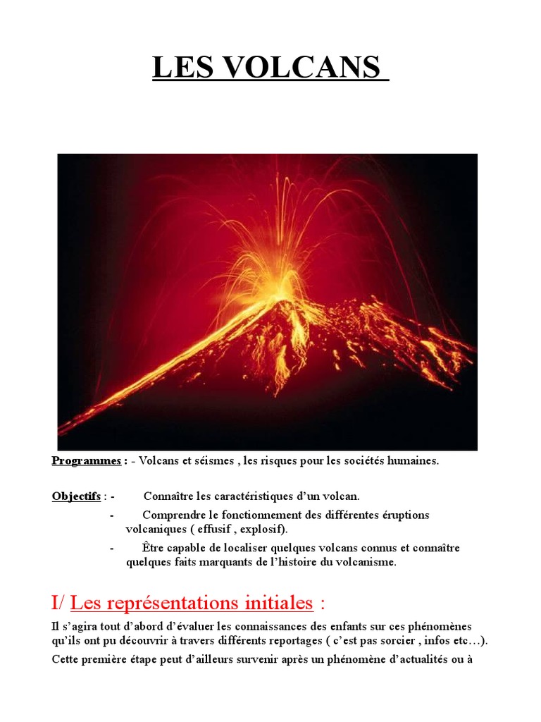 Cour Les Volcans Volcan Types D Eruptions Volcaniques