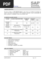 Sap Abap Fresher CV