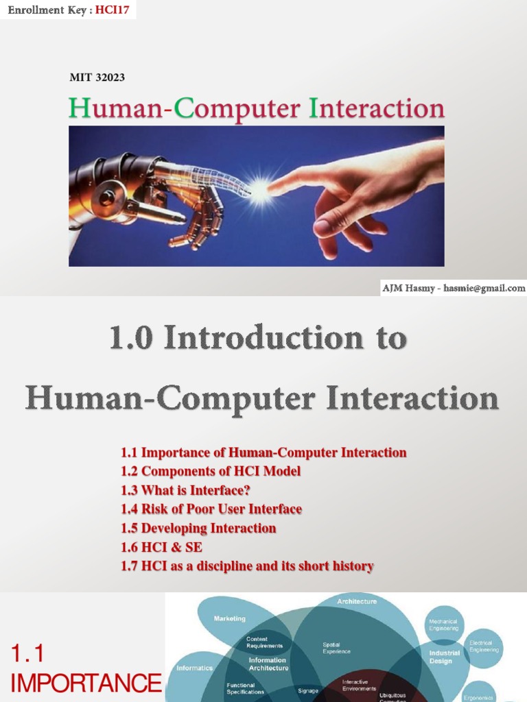 1-Introduction To HCI - VLE PDF | PDF | Human–Computer Interaction ...